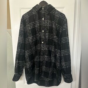 Nahmias Chanel Style Wool Hooded Jacket Long Sleeve Coat Winter